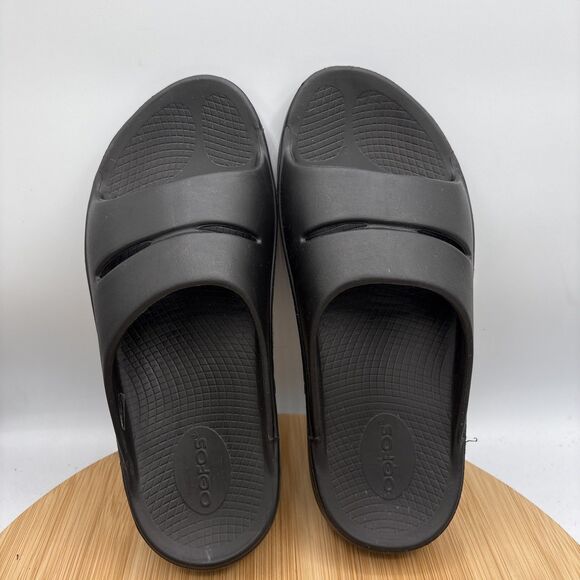 OOFOS OOahh Slide Women’s US 9/EU 40 Black Recovery Comfort Foam Sandal - Picture 3 of 10